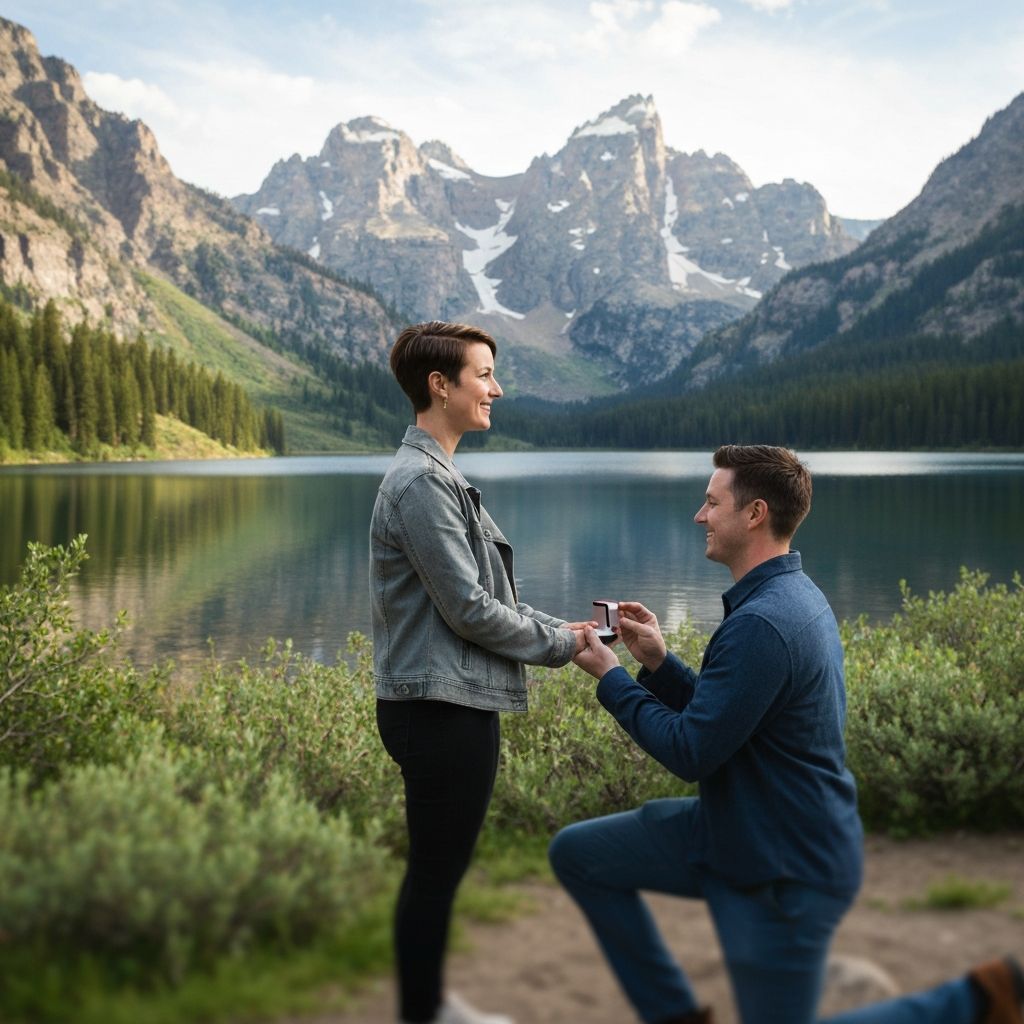 Mountain Engagement in Grand Teton National Park